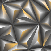3D Gray Gold Geometric Waterproof Wallpaper - Northern Interiors